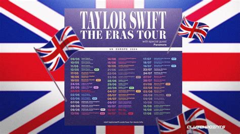 Jul 5, 2023 · A major update on when Taylor Swift’s UK and European leg of her highly anticipated Eras Tour willl go on sale has been issued by the tour promotor. It comes as the singer announced she will be ... 
